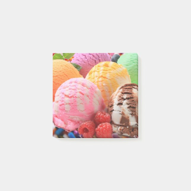 colorful ice cream scoops post-it notes (Front)