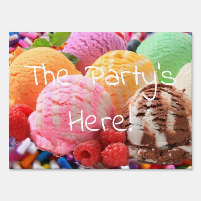 colorful ice cream scoops sign (Back)