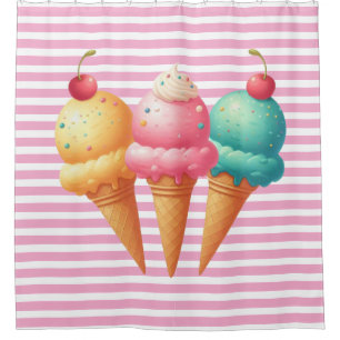 Colorful Ice cream Shower Curtain