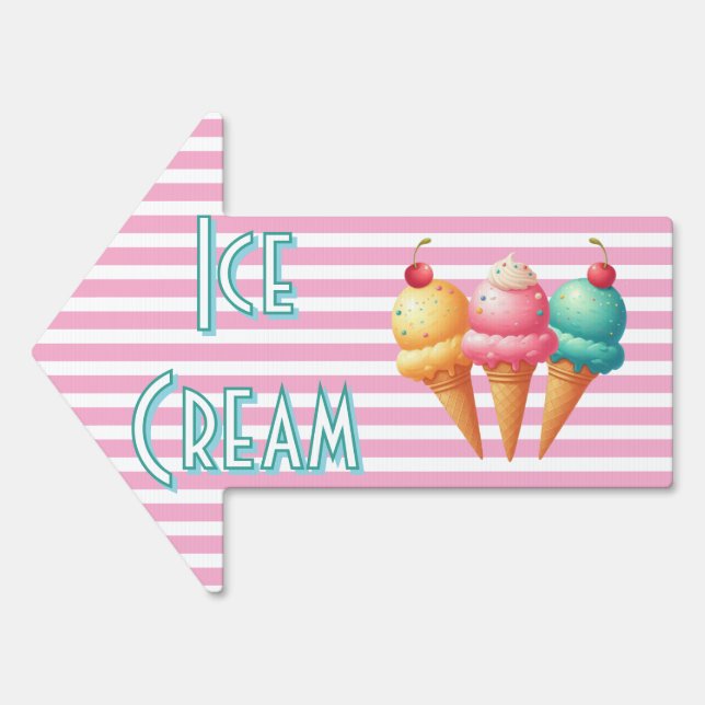 Colorful Ice cream Sign (Front)