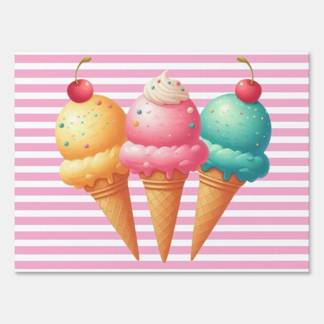 Colorful Ice cream Sign (Front)
