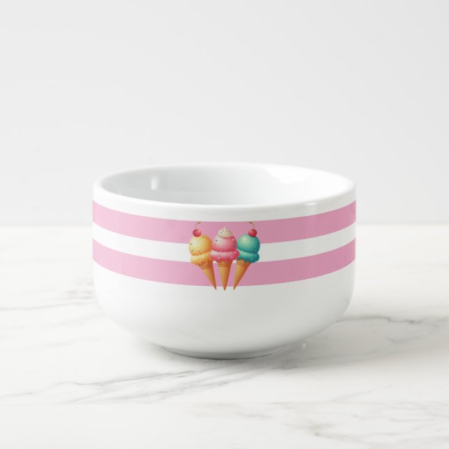 Colorful Ice cream Soup Mug (Front)