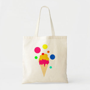 colorful ice cream tote bag