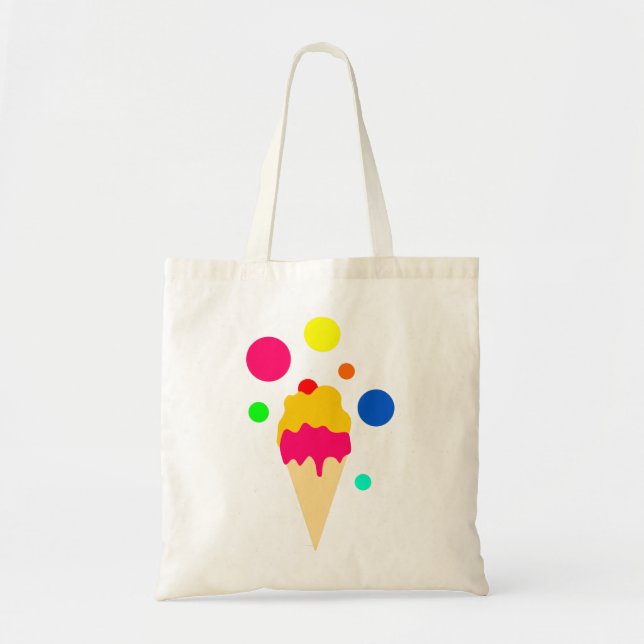 colorful ice cream tote bag (Front)