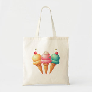 Colorful Ice cream Tote Bag