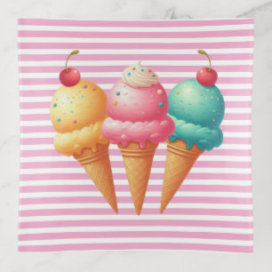 Colorful Ice cream Trinket Tray