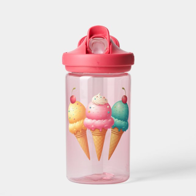 Colorful Ice cream Water Bottle (Front)