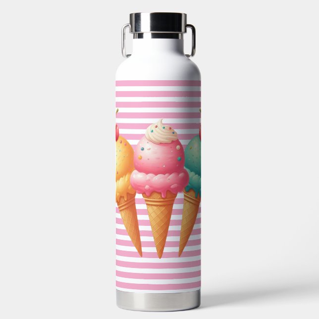 Colorful Ice cream Water Bottle (Front)