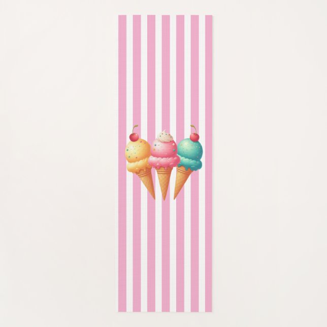 Colorful Ice cream Yoga Mat (Front)
