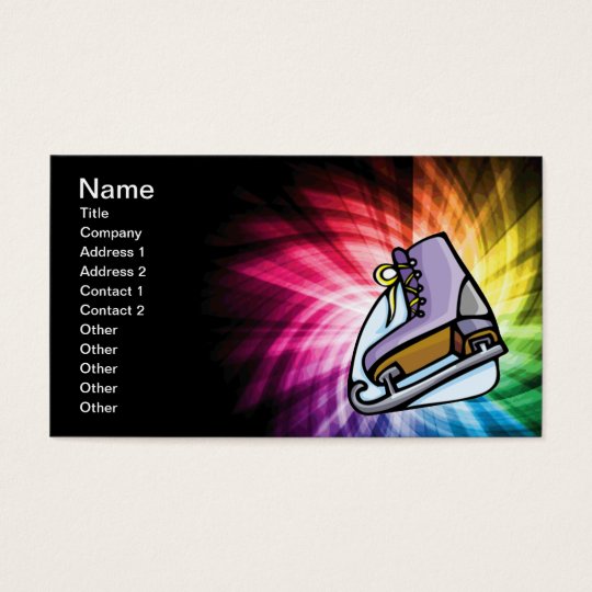 Colorful Ice Skate Business Card