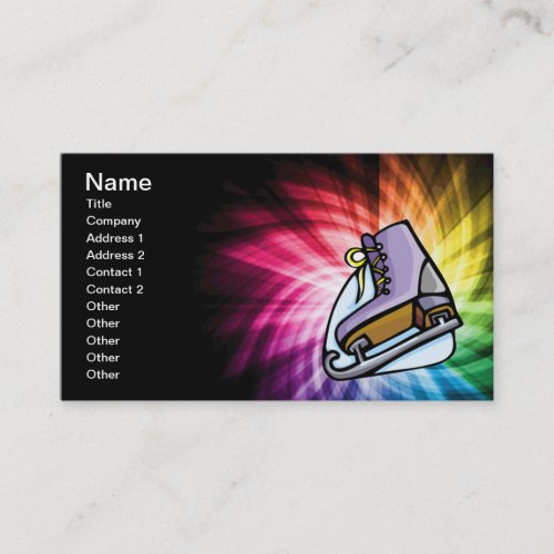 Colorful Ice Skate Business Card