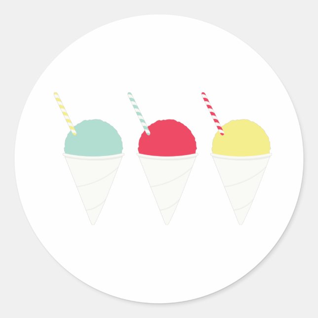 Colorful Ices Classic Round Sticker (Front)