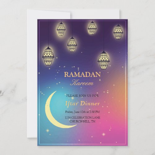 colorful Iftar invitation