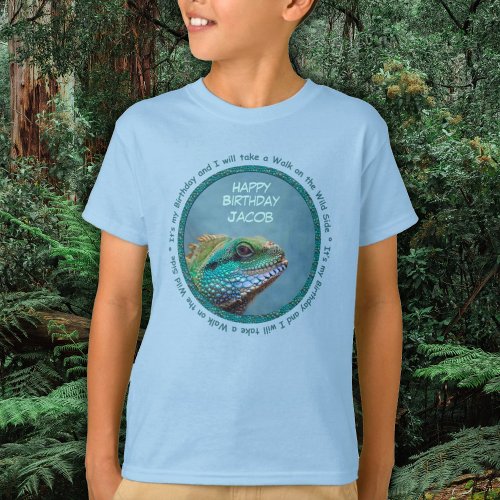 Colorful Iguana Birthday  T_Shirt