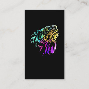 Colorful Iguana Lizard Art Reptile Tropical Animal Business Card