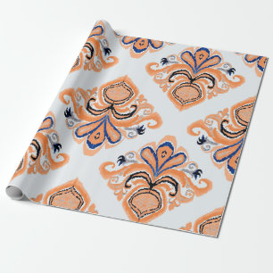 Colorful ikat pattern in vintage style. Elegant et Wrapping Paper