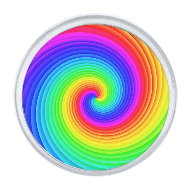 Colorful Illusion Lapel Pin (Front)