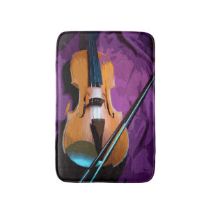 Colorful illustrated bath mat - Viola