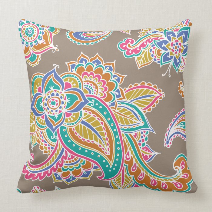 Colorful Bohemian Paisley Pillows