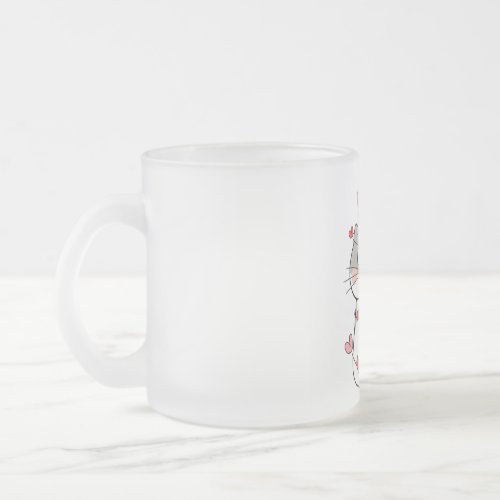 Colorful Illustrated Cute Cat Valentines Day Mug