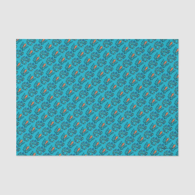 Colorful Illustrated Fish Friends Tissue Paper (Front)