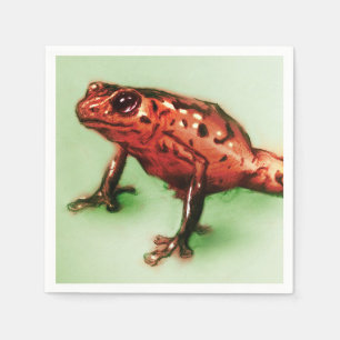 Colorful illustrated set of napkins - Frog