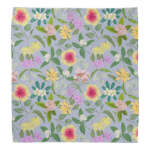 Colorful Illustrated Tropical Flowers Pattern