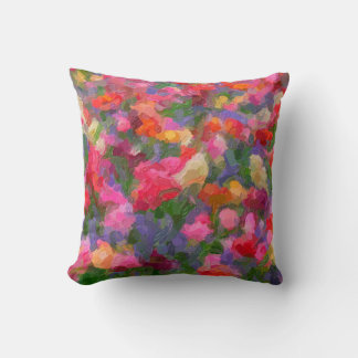 Colorful illustration background with different tu throw pillow