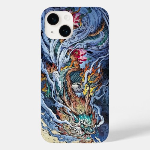 Colorful illustration of Chinese dragon mythical  Case_Mate iPhone 14 Case