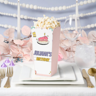 Colorful Illustrative Birthday Party  Favor Boxes