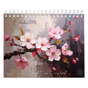 Colorful Impasto Art Calendar