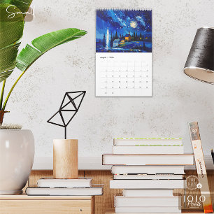 Colorful Impasto Art Calendar