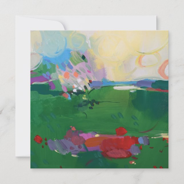 Colorful Impressionist Art Thank You Card (Front)