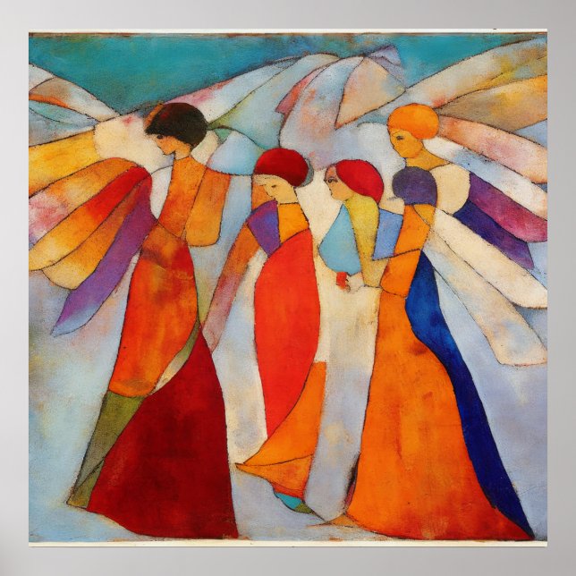 Colorful Impressionist The Light of Four Angels Poster (Front)