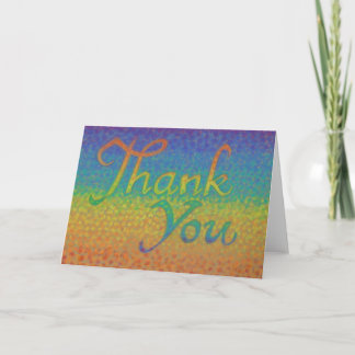 Colorful Impressionistic "Thank You" card