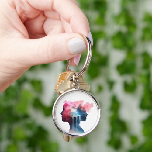Colorful In my Brain peaceful mind Keychain