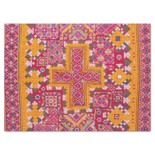 Colorful Indian Embroidery Print Tissue Paper