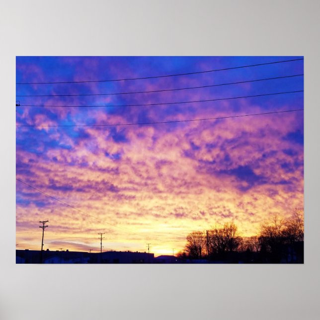 Colorful Indiana Sunset Poster (Front)
