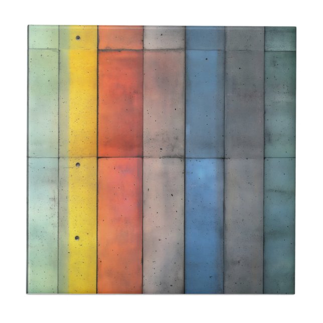 Colorful Industrial Pattern Ceramic Tile (Front)