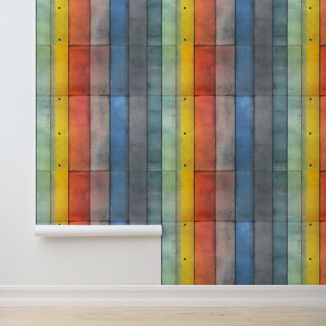Colorful Industrial Pattern Wallpaper (Application)