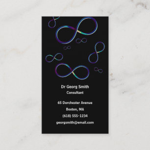 Colorful Infinity   Scientist Business Card