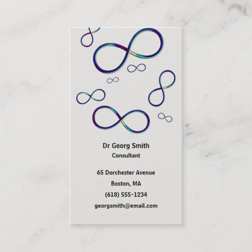 Customizable Colorful Infinity - Scientist Business Card