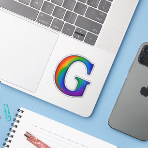 Colorful Initial Alphabet Letter G Sticker