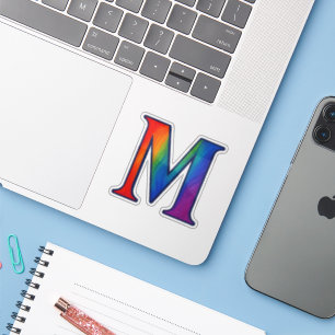 Colorful Initial Alphabet Letter M Sticker