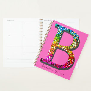 Colorful Initial B and Monogram Planner