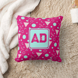 Colorful Initial Custom Pillow For Bridal Shower