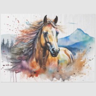Colorful Ink Blot Horse Tissue Paper
