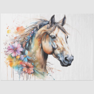 Colorful Ink Blot Horse Tissue Paper