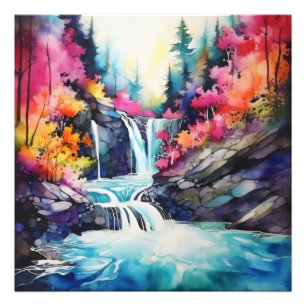 Colorful Ink Landscape Photo Print