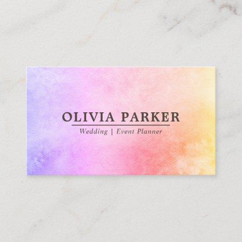 Colorful Ink Modern Minimalist Business Card